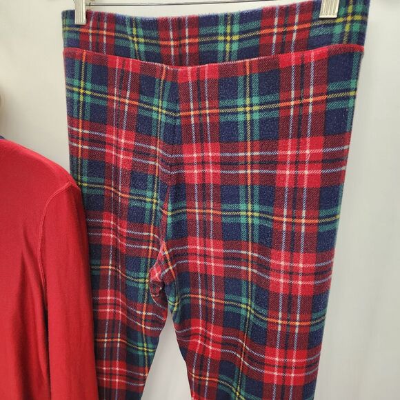 Cuddl Duds Climate Right Pajama Set Large Red Long Sleeve Top & Pants Sleepwear - Picture 8 of 10